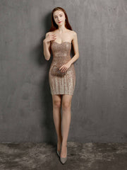 Straples short evening dress