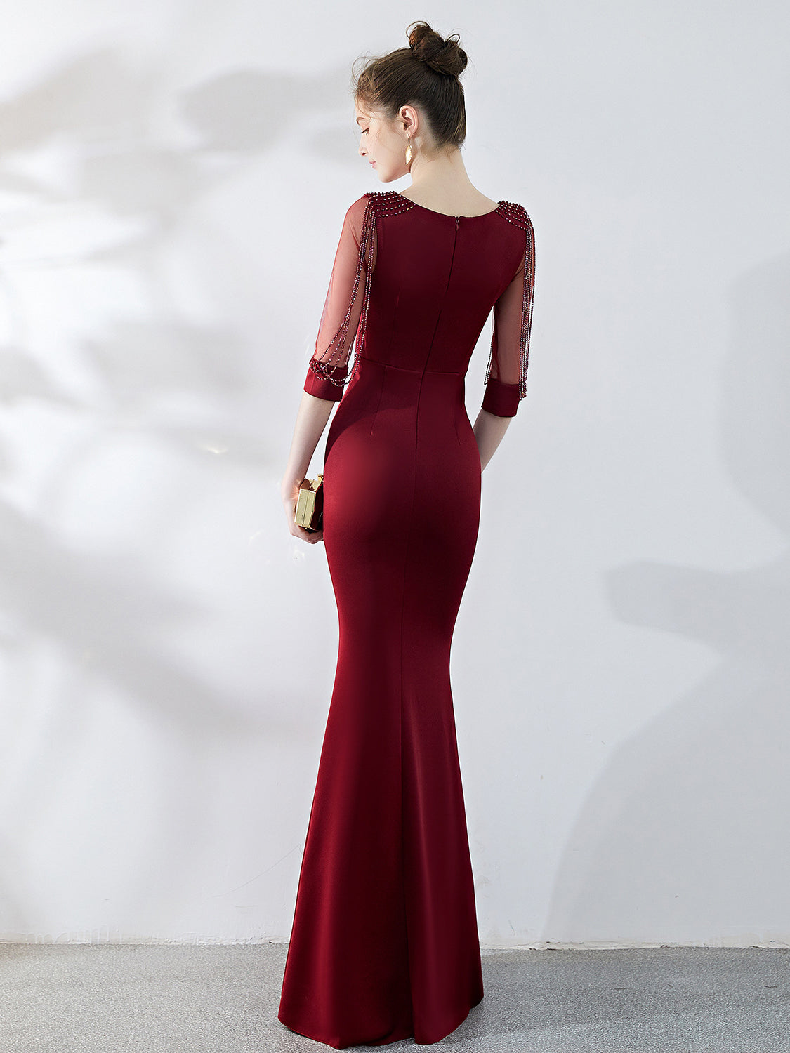 slim fishtail dress evening dress