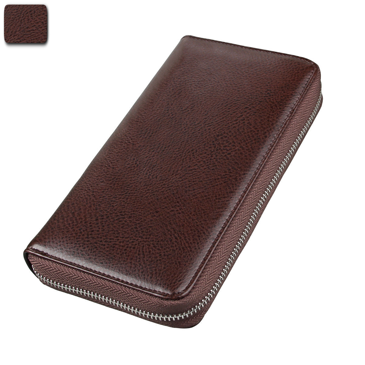 Anti RFID organ long leather wallet