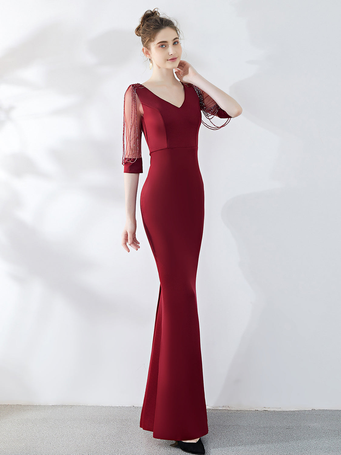 slim fishtail dress evening dress