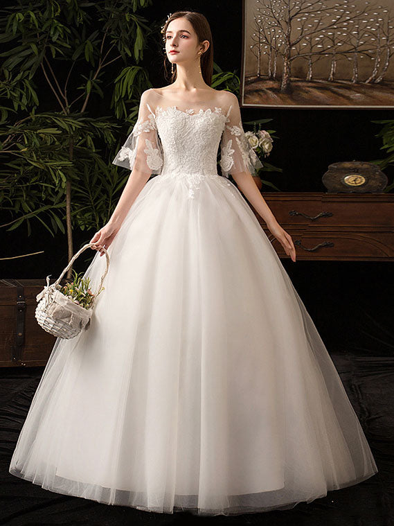 One-shoulder Photo Studio Wedding Dress