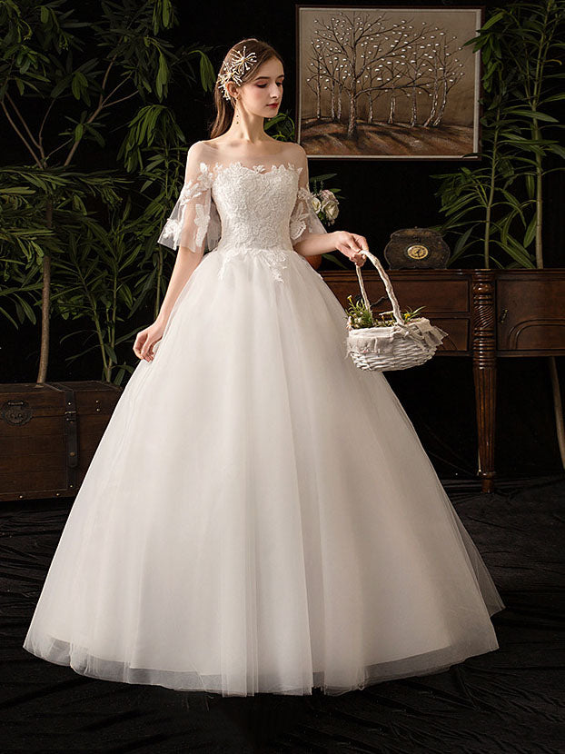 One-shoulder Photo Studio Wedding Dress