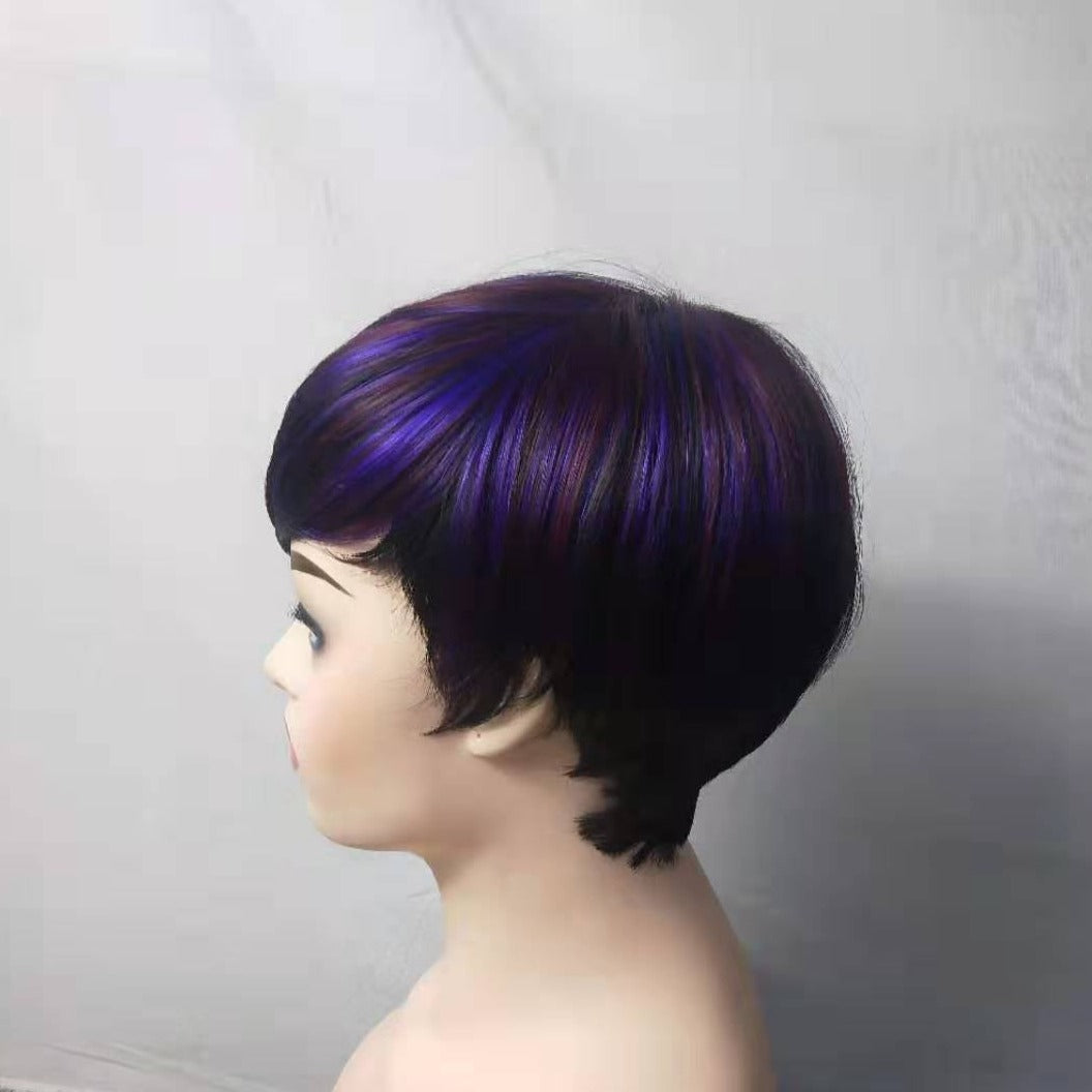 Straight short hair color wig