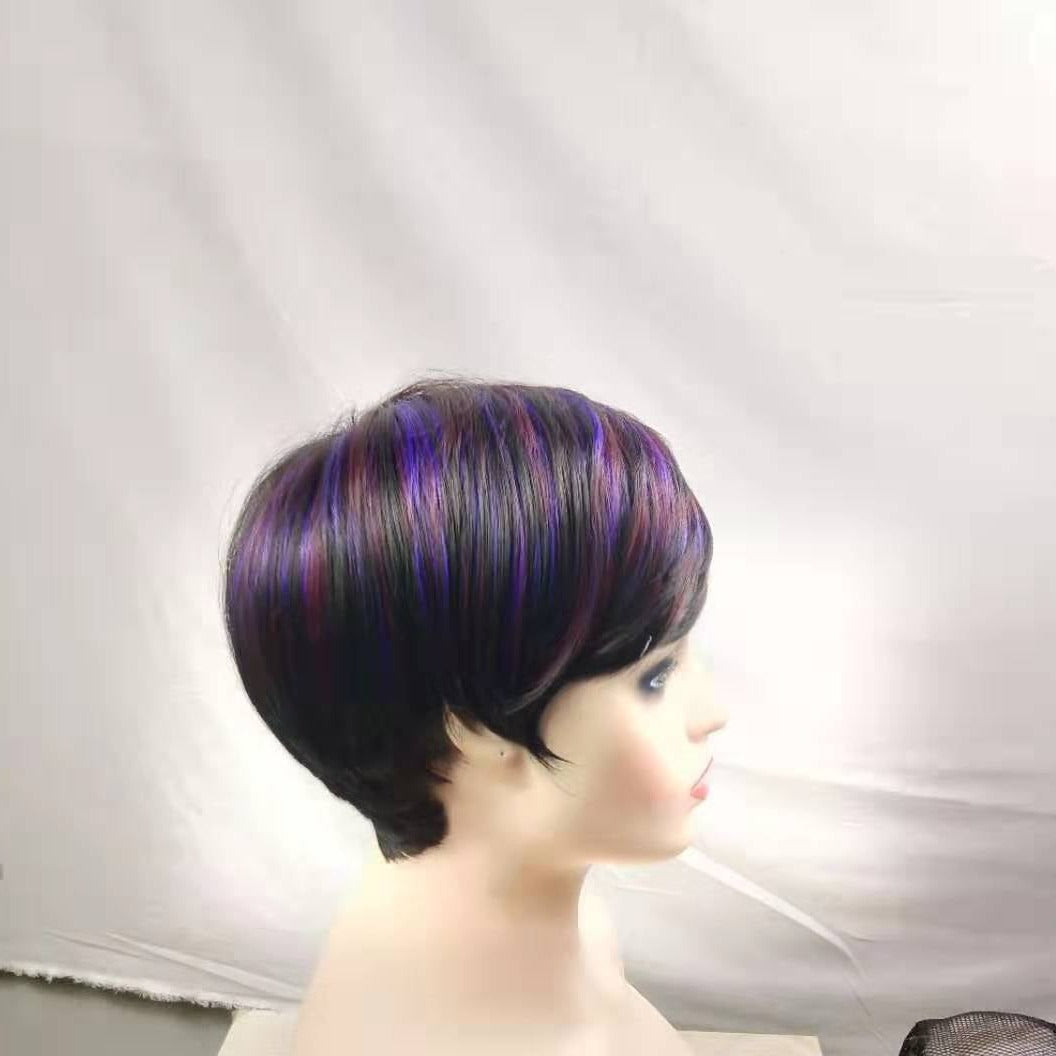 Straight short hair color wig