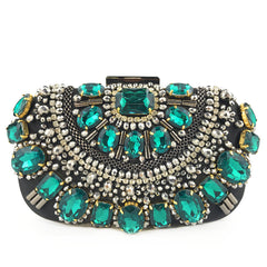 Hand Holding Bead Embroidery Heavy Diamond-Studded Clutch Bag Bag2109