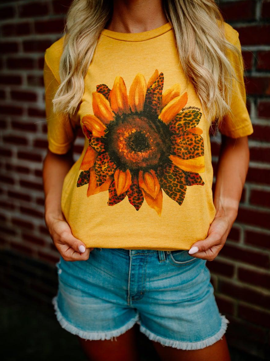 Leopard Sunflower Tee