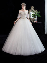 One-shoulder Light Wedding Dress