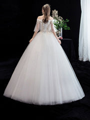 One-shoulder Light Wedding Dress