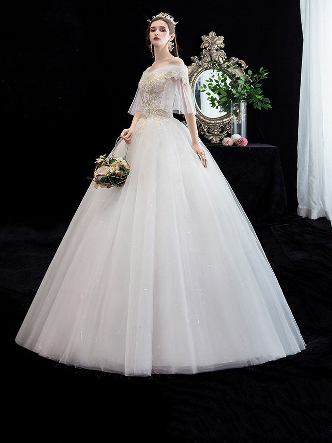 One-shoulder Light Wedding Dress