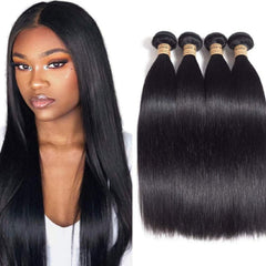 Black straight hair wig piece