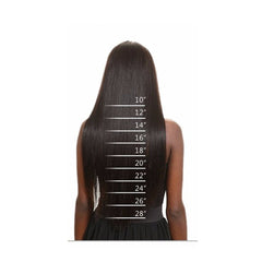 Black straight hair wig piece