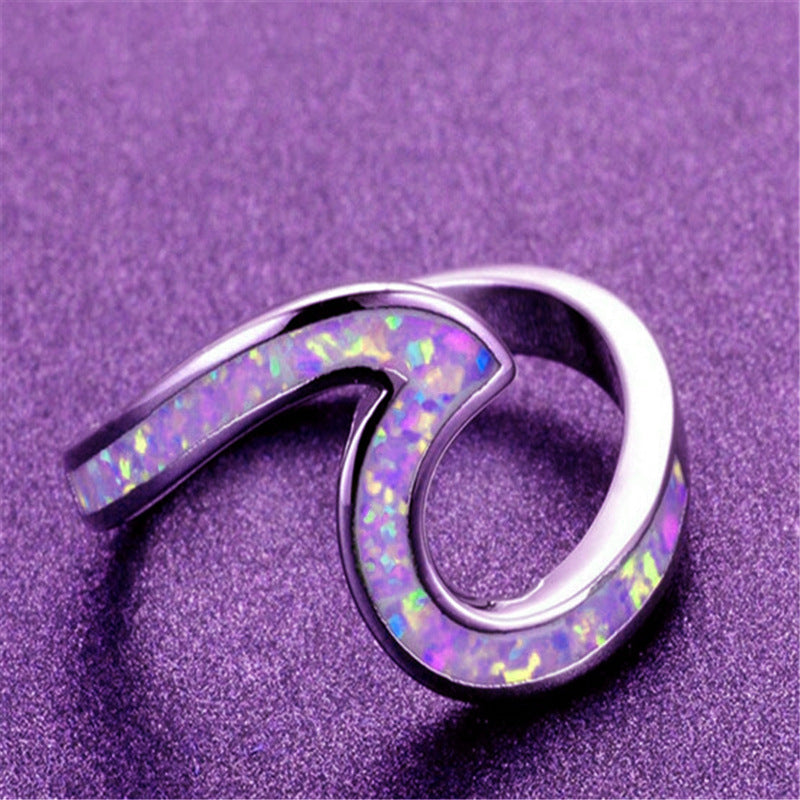 Anillos de acero de titanio morado 