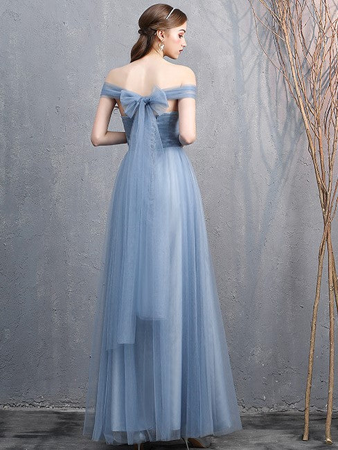 Blaues Feen-Abendkleid, Brautjungfernkleid 