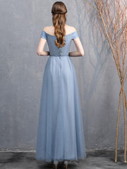 Blaues Feen-Abendkleid, Brautjungfernkleid 