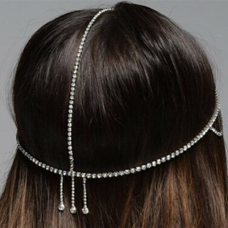 Neue Quaste Haarkette Laufsteg zwischen Stirn Braut Kopfschmuck XG2169