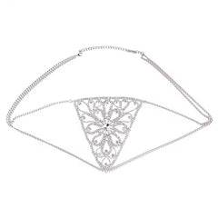 Flower-shaped flashing diamond bikini