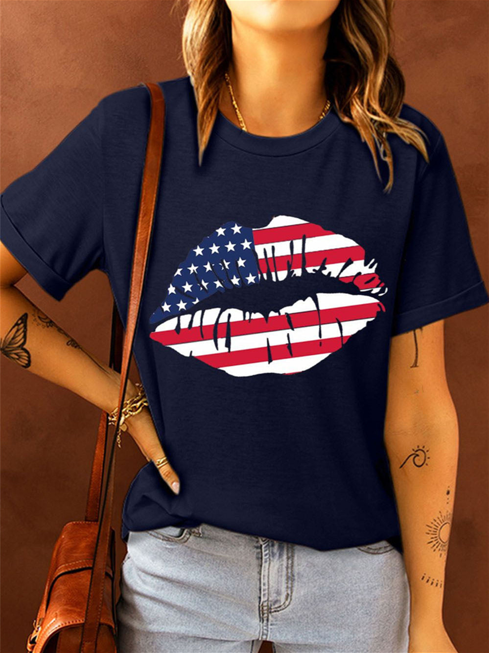 camiseta con la bandera estadounidense 