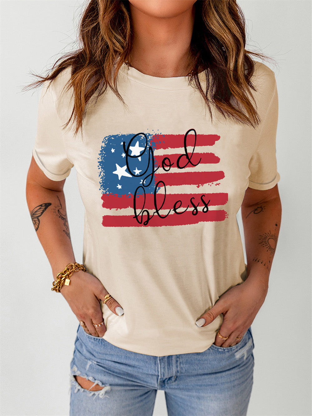 God Bless the American Flag Tee