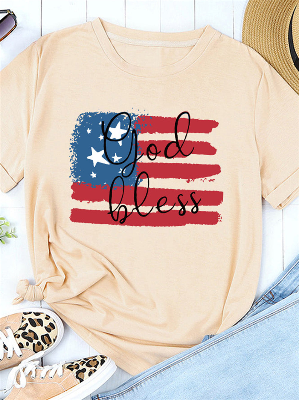 God Bless the American Flag Tee