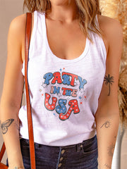 American Flag Printed Vest Party
