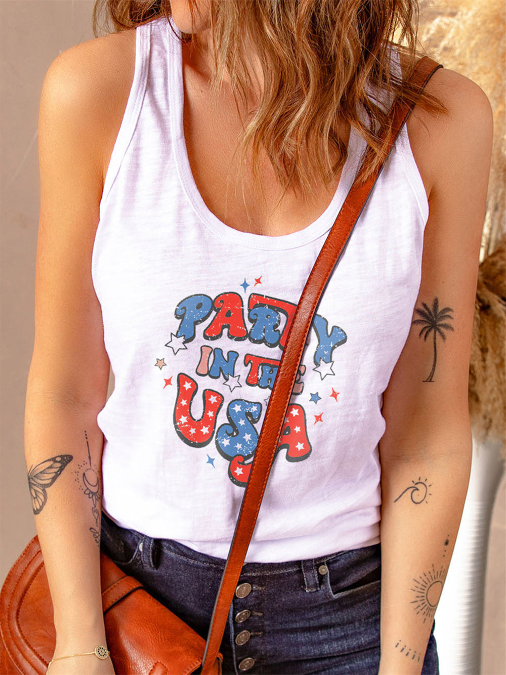 American Flag Printed Vest Party