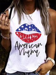 American Flag Patriotism July 4th Mom Vest