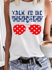 Talk to Me Goose Glasses Printed Vest