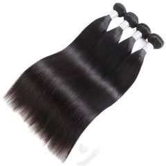 Pieza de peluca de cabello liso negro 