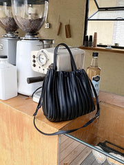 PU Pleated ins Handbag