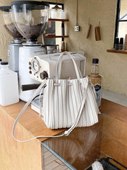 PU Pleated ins Handbag