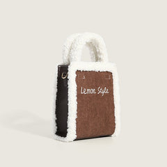 Corduroy Lamb Wool Bag