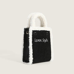 Corduroy Lamb Wool Bag