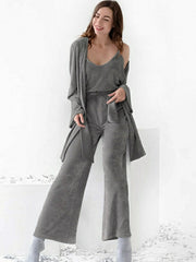 Pit Corduroy Camisole Nightgown Trousers Three-piece
