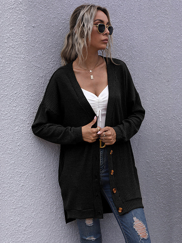 Knitted V-neck Cardigan Sweater
