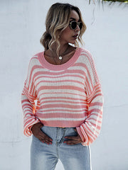 Knitwear Short Striped Sweater