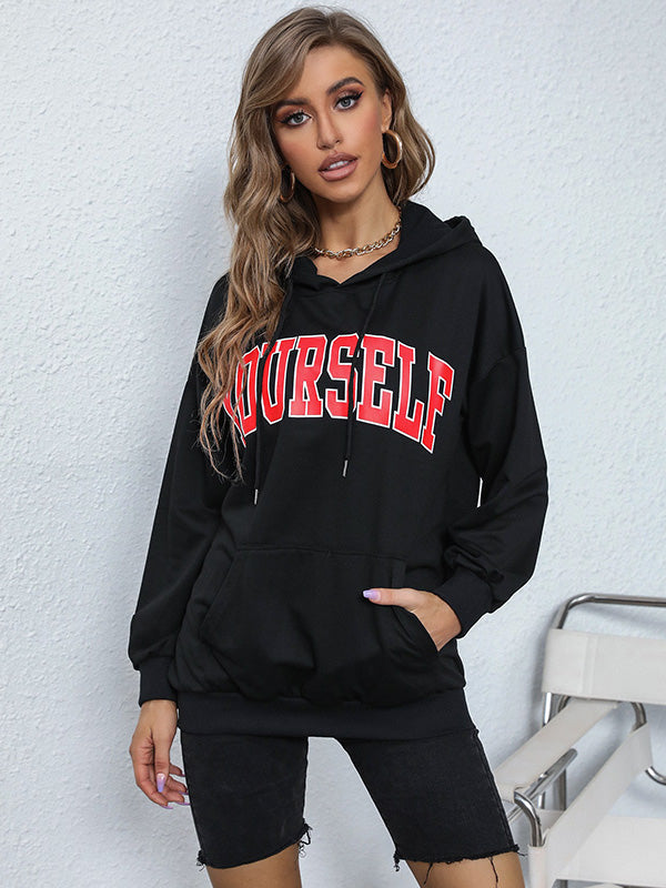 College Style Letter Print Sweatshirt