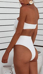 White High Waist Bikini BOTTOM