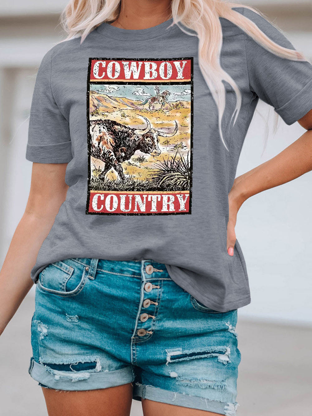 Cowboy Country Graphic Print Tee