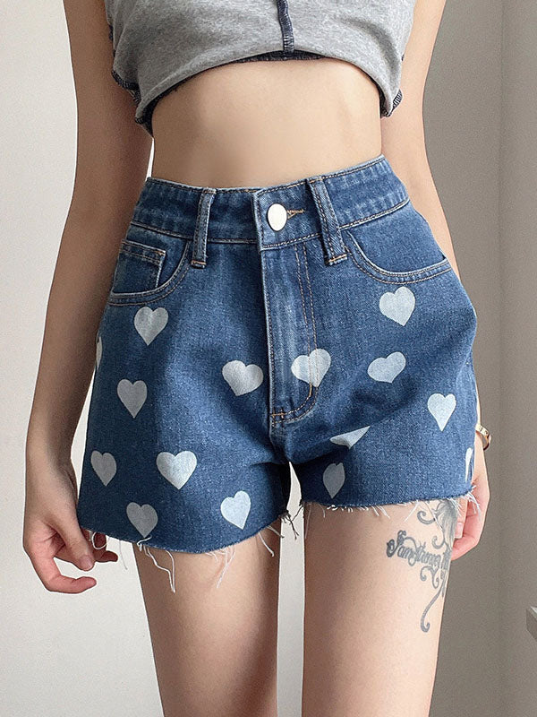 Schmal geschnittene lässige Jeansshorts 