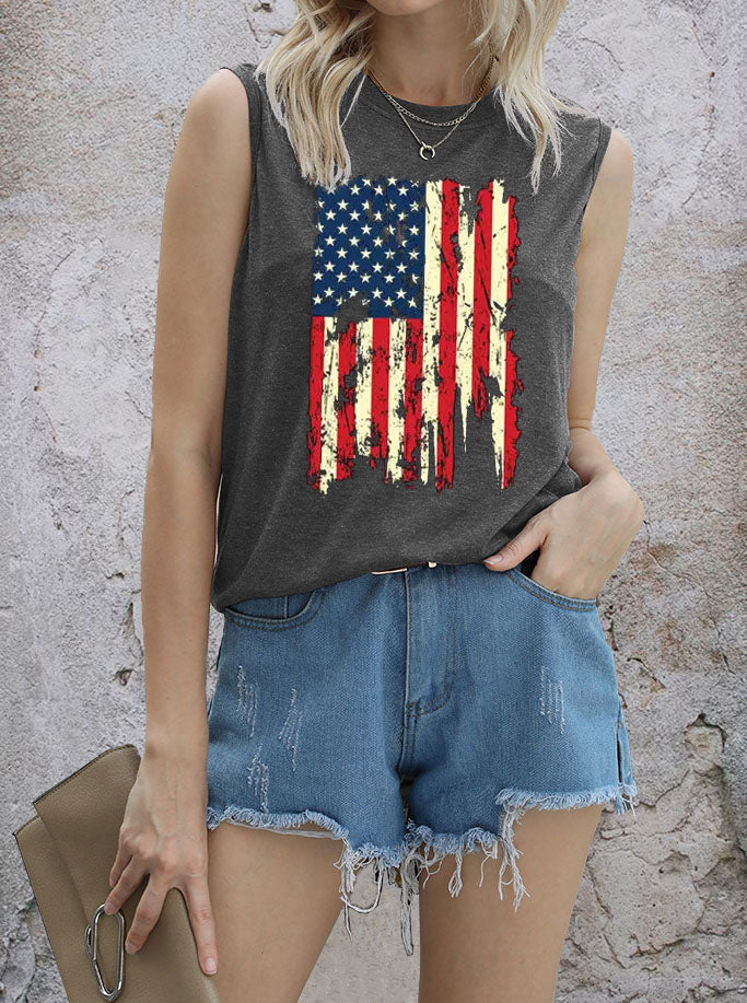 Camiseta sin mangas del Día de la Independencia de Estados Unidos 