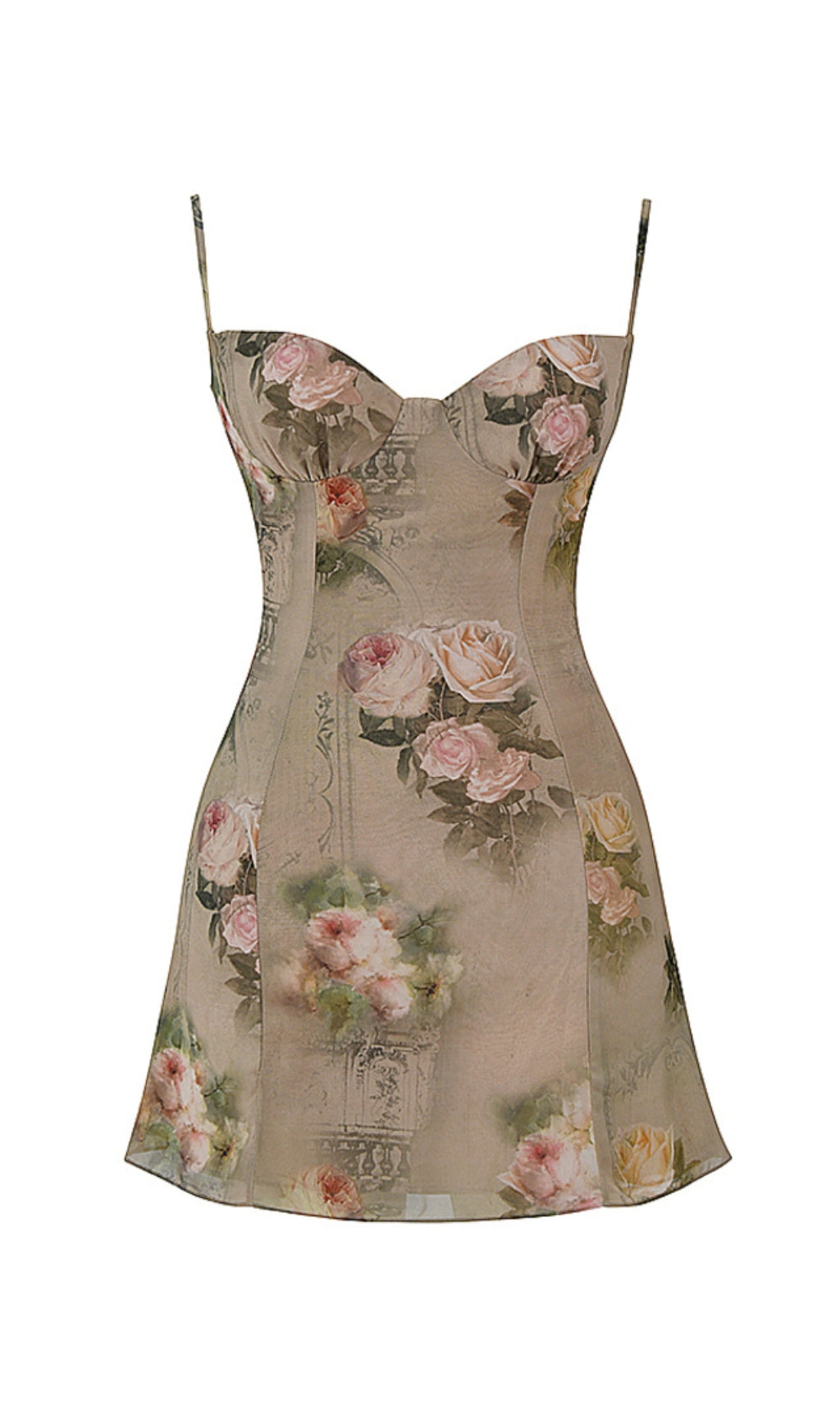 Vintage Blumen Minikleid