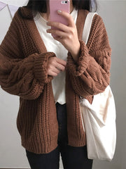 Strickjacke Mantel Frauen Dick 