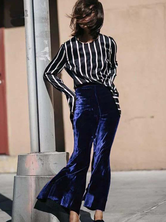 Vintage Gold Velvet Pants