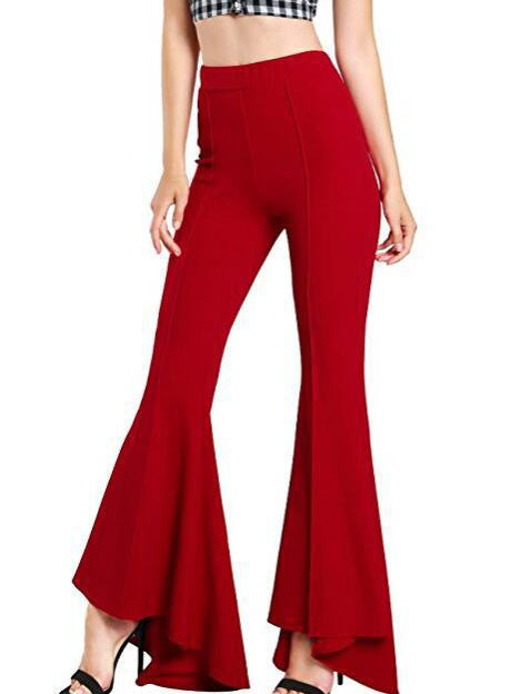 Elastic High-waist Fashion Flared Trousers