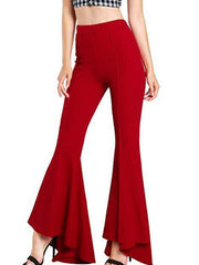 Elastic High-waist Fashion Flared Trousers