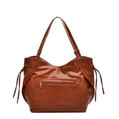 Large-capacity single-shoulder soft leather handbags