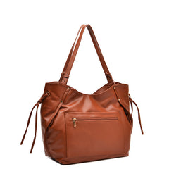 Large-capacity single-shoulder soft leather handbags