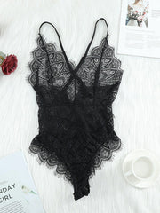 Lace Patchwork Mesh Onesie