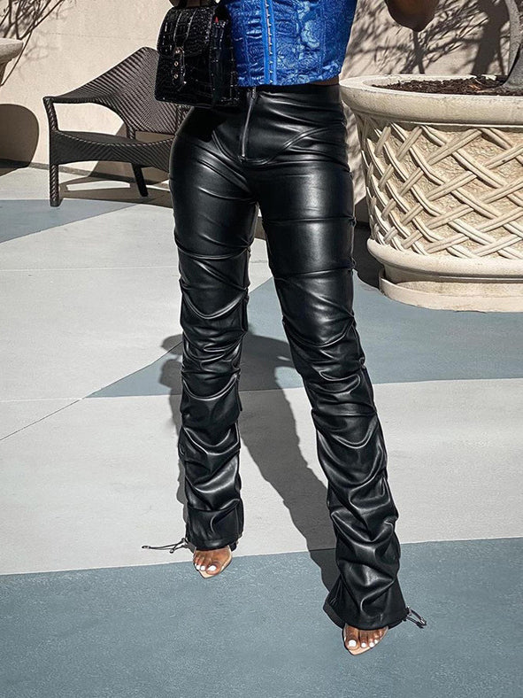 Faux Leather Trousers