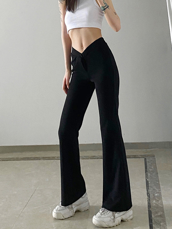 Slim Fit Flared Trousers